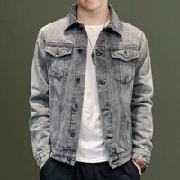 ÁO KHOÁC JEANS NAM MÀU XÁM 000 CỰC ĐẸP VẢI DÀY MỊN VIET FASHION