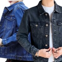 Áo khoác JEANS nam nữ mẫu basic AJ001, vải Denim dày co dãn không ra Màu