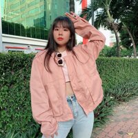 ÁO KHOÁC KAKI - ÁO JACKET BOMBER - HỒNG