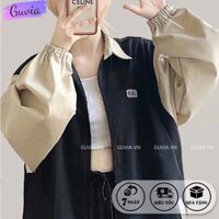 Áo Khoác Kaki B.M.O Nam Nữ Ulzzang Unisex 2 Lớp Form Rộng Thể Thao - ĐEN - L 45-60kg
