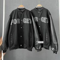 Áo khoác kaki bomber tay da Forget TK-014 I Siêu đẹp mới ra lò I Peruna Clothing