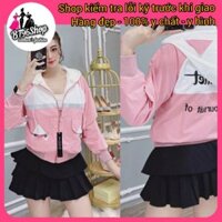 Áo Khoác Kaki Chất Hàn Quốc Nữ Hàng Cao Cấp Thêu Tay Gấu Nón Gấu Cực Cute