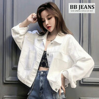 Áo Khoác Kaki Croptop Nữ tay dài Nút Sau nhiều màu - 541 đủ 7 màu form lững dài 45-46cm BB Jeans