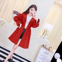 Áo khoác kaki dáng dài sang chảnh cho nữ