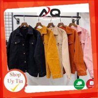 Áo Khoác KAKI đen ❤️ Áo chống nắng Basic Nam Nữ Khoác KaKi Nam Nữ BTS Đen Trơn Unisex KK011 jean kaki - QSTORE
