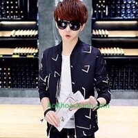 Áo khoác kaki họa tiết cặp