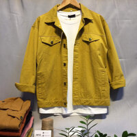 Áo khoác kaki jean Nam UNISEX - 6 màu căn bản  - Vàng - Nam - XL