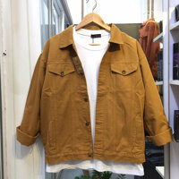 Áo khoác kaki jean Nam UNISEX - 6 màu căn bản  - Nâu Đậm - Nam - M