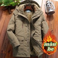 Áo Khoác Kaki Lót Lông Cừu Phong Cách Hàn Quốc Dành Cho Nam và Nữ Đều Mặc Được L2