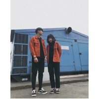 ÁO KHOÁC KAKI MÀU CAM FOME RỘNG NAM / NỮ MẶC RẤT ĐẸP. S/38