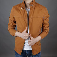 Áo khoác kaki nam 2 lớp dày dặn thời trang SITAKI cao cấp AKK17 - Nâu cam - XXL