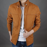 Áo khoác kaki nam 2 lớp dày dặn thời trang SITAKI cao cấp AKK17 - Nâu cam - L