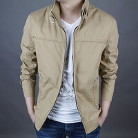 Áo khoác kaki nam 2 lớp dày dặn thời trang SITAKI cao cấp AKK17 - Kem - L