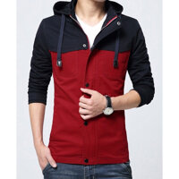 ÁO KHOÁC KAKI NAM CÓ NÓN PHỐI MÀU - Đỏ - L