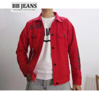 Áo khoác kaki nam màu đỏ - đen - trắng và xám GP form rộng BB Jeans