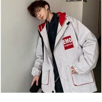 Áo Khoác Kaki Nam Nữ Form Rộng Có Mũ