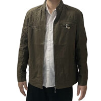 Áo khoác kaki nam trung niên cổ trụ cao cấp 2 lớp - đẳng cấp và sang trọng