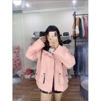 Áo khoác kaki nữ 2 lớp làm ấm tim em TP01 - Freesize đen