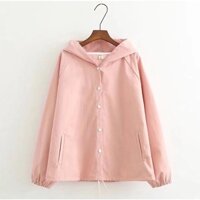 Áo khoác kaki nữ cài nút có túi dây rút lai siêu chất, màu sắc trẻ trung, form rộng, kaki 2 lớp giử ấm chống nắng tối ưu