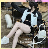 Áo khoác kaki nữ dáng croptop chữ lưng, vải đẹp cực hot