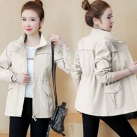 Áo khoác kaki nữ dáng dài