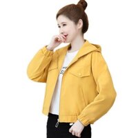 ÁO KHOÁC KAKI NỮ DÁNG NGẮN FORM RỘNG NÓN TO PHONG CÁCH CÁ TÍNH NỔI BẬT THỜI TRANG