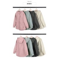 ÁO KHOÁC KAKI NỮ FORM RỘNG DÂY RÚT CÁ TÍNH