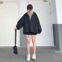 ÁO KHOÁC KAKI NỮ KIỂU CÁNH DƠI - Đen,Freesize