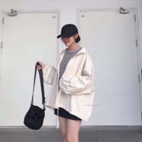 ÁO KHOÁC KAKI NỮ KIỂU CÁNH DƠI - Kem,Freesize