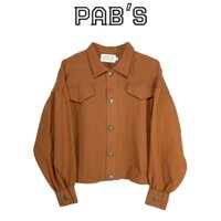 Aó Khoác Kaki Nữ màu Nâu Hàn Quốc