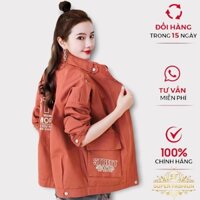 Áo Khoác Kaki Nữ Super Fashion Phối Túi Hộp THời Trang