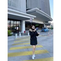Áo khoác kaki parka lót lông cừu nữ mũ lông trùm đầu siêu ấm áp thời trang hàn quốc