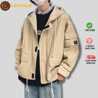 Áo khoác kaki túi hộp nam nữ lót dù form rộng bomber (KKN) chất xịn dày dặn thoáng mát chống nắng