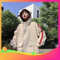 Áo Khoác Kaki Túi Rộng Sọc Tay Siêu Hot