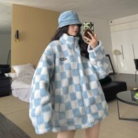 Áo khoác kẻ caro bông mặc 2 mặt (ORDER)