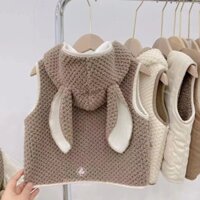 Áo Khoác Không Tay Có Mũ Trùm Bằng Cashmere Thời Trang Mùa Thu Đông Dành Cho Trẻ Nhỏ
