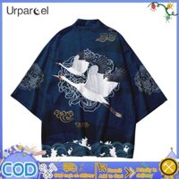 Áo Khoác kimono Nhật Bản Tay Lửng Dáng Rộng In Họa Tiết Cổ Điển Chống Nắng Mùa Hè Cho Nam Và Nữ Sự Bảo Vệ