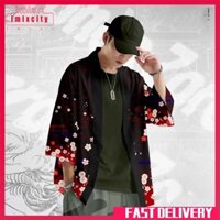 Áo khoác kimono Nhật Imixcity form rộng tay lỡ đơn giản mùa hè