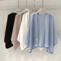 Áo Khoác Kimono Vải Chiffon Phong Cách Boho Hàn Quốc Mới