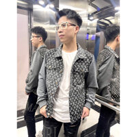 Áo Khoác L /i Gấm Bò Kiểu Dáng sơ mi tay nỉ Cao Cấp