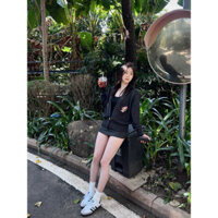 Áo Khoác Len, Áo Cardigan Nữ Đính Kèm Chuột Mickey Siêu Xinh Thu Đông 2024 K01