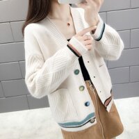 ÁO KHOÁC LEN, ÁO LEN NỮ CÀI CÚC ULZZANG HARAJUKU PHONG CÁCH HÀN QUỐC 2023 JL10