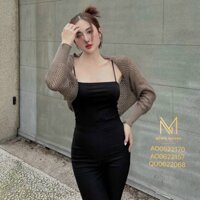 Áo khoác len cardigan lưới che khuyết điểm bắp tay to mix đồ dây siêu xinh