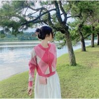 Áo khoác Len Cardigan Màu Hồng Zara