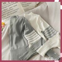 Áo Khoác Len Cardigan Mỏng Kẻ Tay