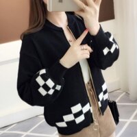 Áo Khoác Len Cardigan Nữ Có Khóa Quảng Châu Đẹp