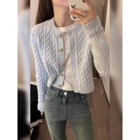 Áo khoác len cardigan nữ mới, áo khoác đan ngắn
