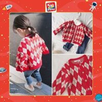 Áo khoác len cho bé gái KIDPLANET ,áo len hoạ tiết thổ cẩm cho bé từ 8-26kg N00556