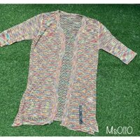 Áo Khoác Len Choàng Cardigan dáng dài loang màu Tay dài (hình thật)KN-T3-2