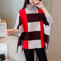 ÁO KHOÁC LEN CHOÀNG CỔ CAO PHỐI SỌC